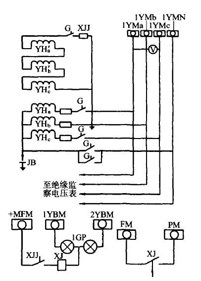 三相五柱式電壓互感器原理圖3